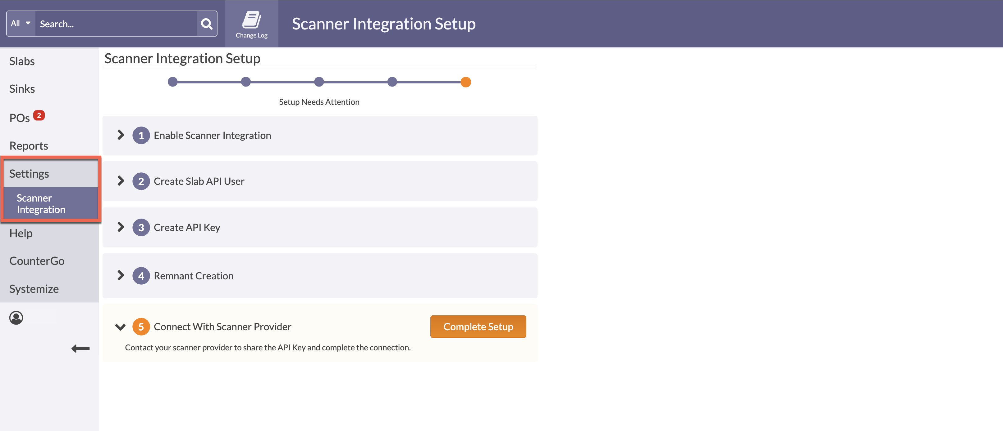 confirm scanner setup with scanner provider in moraware inventory