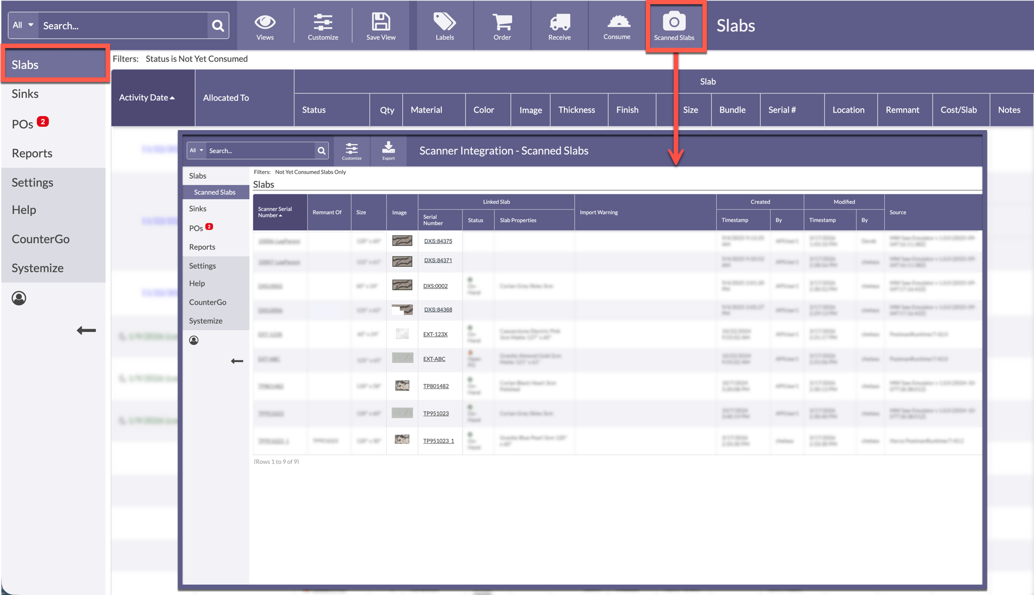 Moraware Icon Overview: Slab Scanners & Moraware Inventory