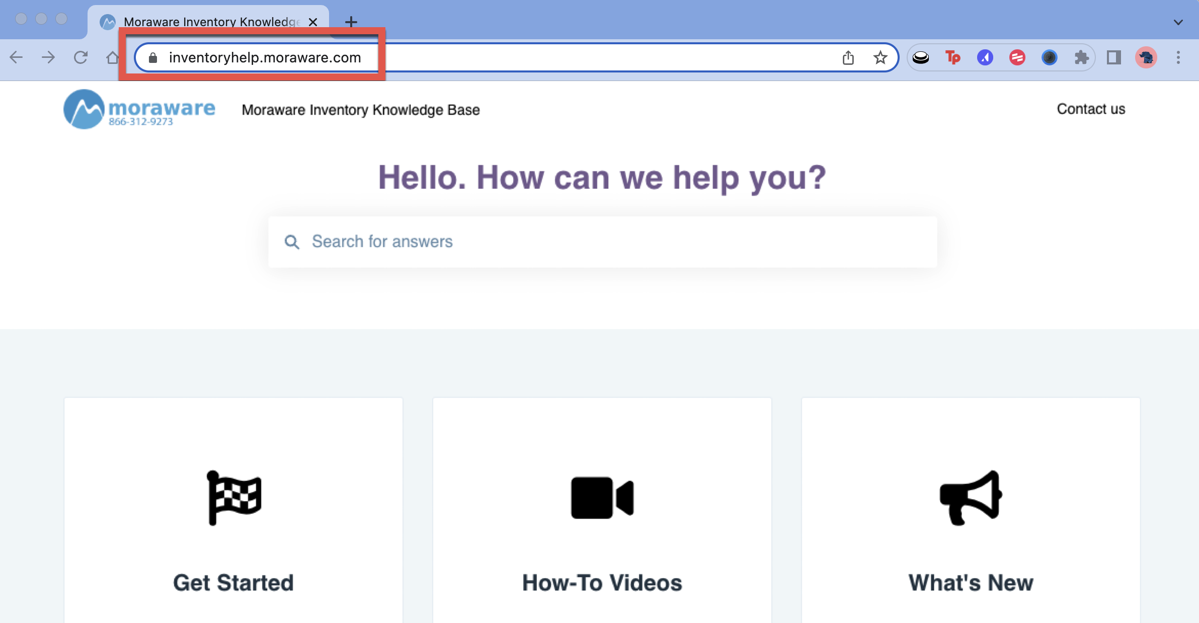 how to navigate to the inventory knowledge base