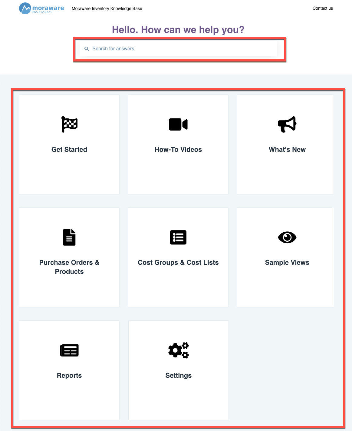 How to locate information in the Inventory Knowledge Base